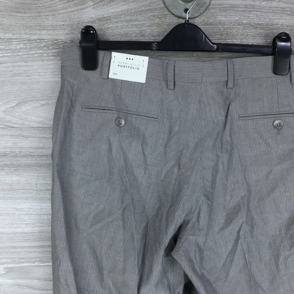 Perry Ellis Portfolio Striped Suit Pants - Picture 4 of 5